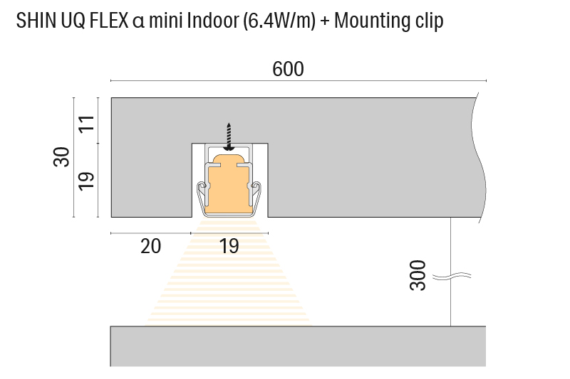 Luci SHIN UQ FLEX α mini Indoor Shelf lighting