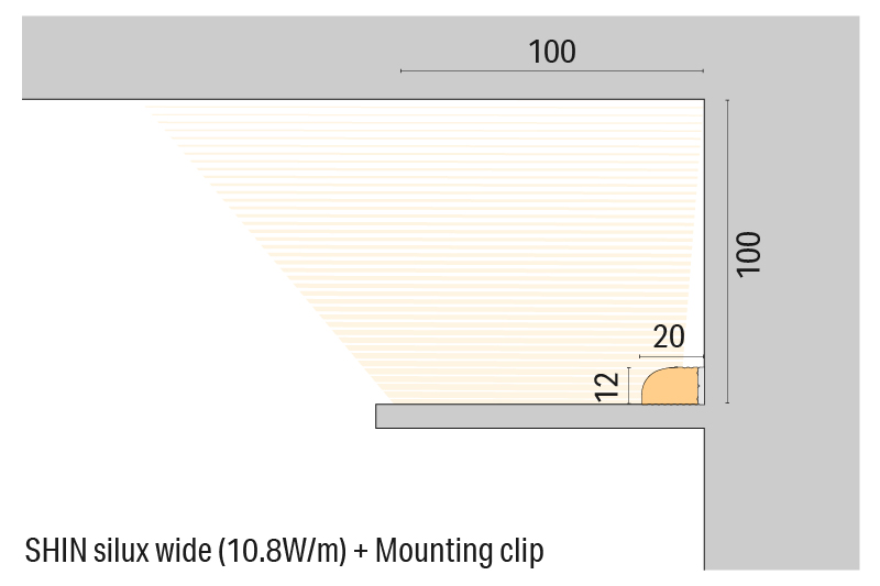 Luci SHIN silux wide Ceiling cove