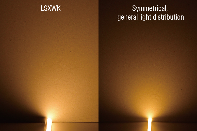 Luci SHIN silux wide The crescent shape makes light go in diagonals