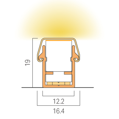 Straight installation  / Downwards and vertical / Rail