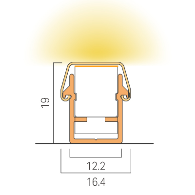 Curved installation / Back feed / Clip