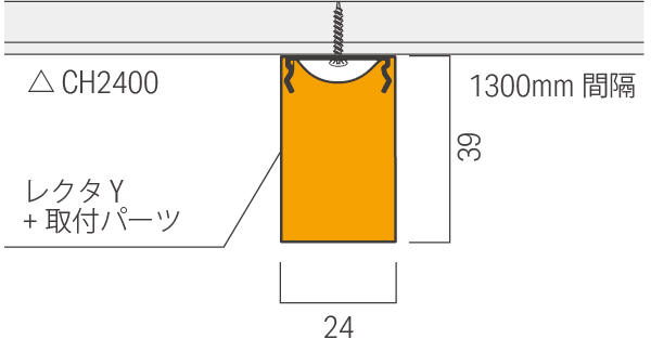 レクタ Y 詳細設置寸法