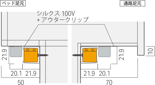 シルクス 100V詳細設置寸法