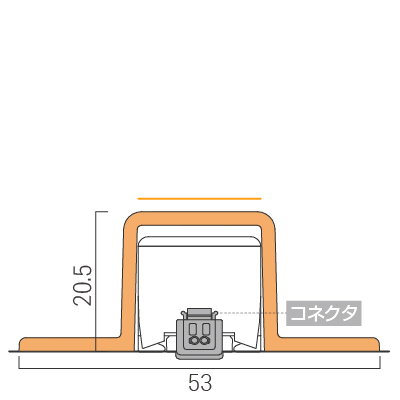 曲線状に設置/クリップ（透明）