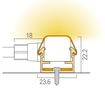 直線状／ビス留め／レール