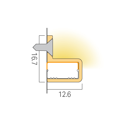 Straight installation／Mounting clip B